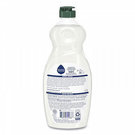Natural Dishwashing Liquid, Free and Clear, 19 oz Bottle, 6/Carton (44986CT)