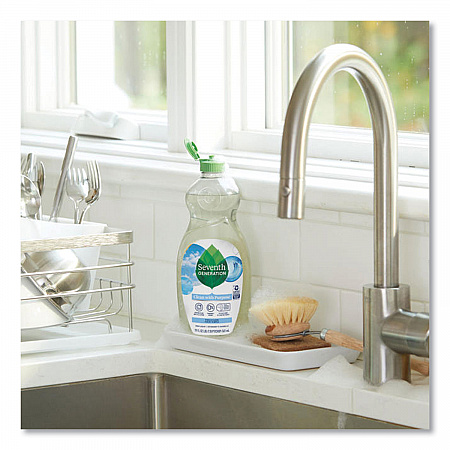 Natural Dishwashing Liquid, Free and Clear, 19 oz Bottle, 6/Carton (44986CT)