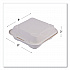Molded Fiber Hinged Clamshell Containers, 8 x 8 x 3, White, Sugarcane, 200/Carton (EPHC81)