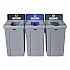 Slim Jim Recycling Station 1-Stream, Compost Collection Station, 33 gal, Resin, Gray (2171555)