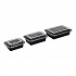 Microwavable Food Container with Lid, Rectangular, 32 oz, 8.81 x 6.02 x 2.24, Black/Clear, Plastic, 150/Carton (TORECT32)