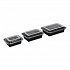 Microwavable Food Container with Lid, Rectangular, 28 oz, 8.81 x 6.02 x 2.04, Black/Clear, Plastic, 150/Carton (TORECT28)