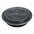 Microwavable Food Container with Lid, Round, 24 oz, 7.28 x 7.28 x 1.96, Black/Clear, Plastic, 150/Carton (TORND24)