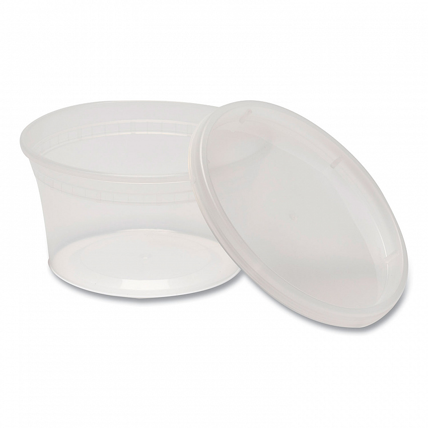 Plastic Deli Container with Lid, 12 oz, Clear, Plastic, 240/Carton (DELI12OZ)