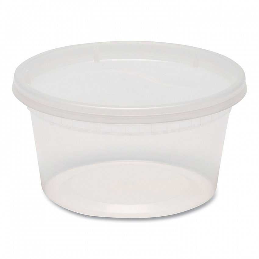 Plastic Deli Container with Lid, 12 oz, Clear, Plastic, 240/Carton (DELI12OZ)