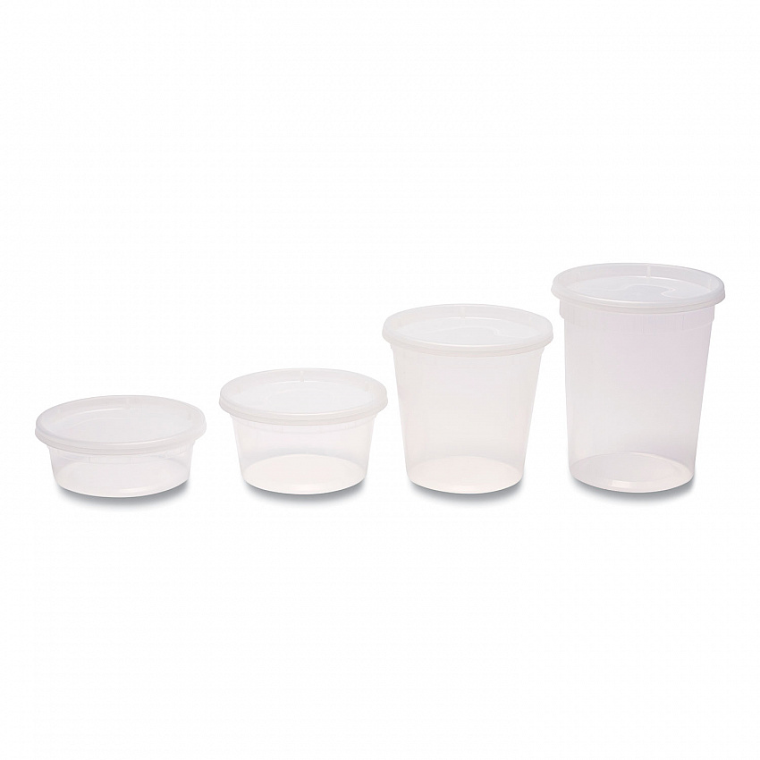 Plastic Deli Container with Lid, 8 oz, Clear, Plastic, 240/Carton (DELI8OZ)