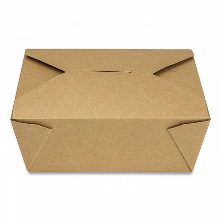 Reclosable Kraft Take-Out Box, 48 oz, 6.93 x 5.62 x 2.4, Brown, Paper, 300/Carton (PAPERBOX8)