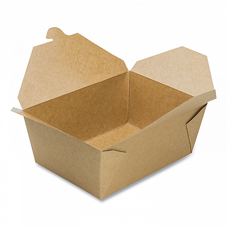 Reclosable Kraft Take-Out Box, 110 oz, 8.93 x 6.65 x 3.5, Brown, Paper, 160/Carton (PAPERBOX4)