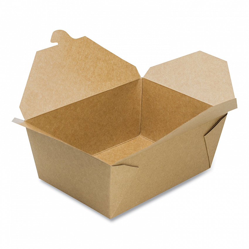 Reclosable Kraft Take-Out Box, 110 oz, 8.93 x 6.65 x 3.5, Brown, Paper, 160/Carton (PAPERBOX4)