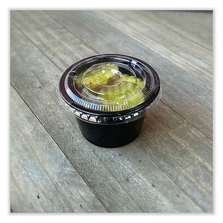 Souffle/Portion Cups, 4 oz, Plastic, Black, 2,500/Carton (PRTN4BL)