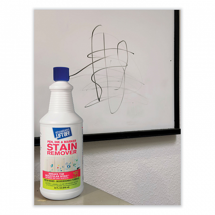 Lift Off #3: Pen, Ink and Marker Graffiti Remover, 32 oz Pour Bottle, 6/Carton (40903)