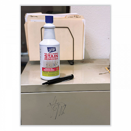 Lift Off #3: Pen, Ink and Marker Graffiti Remover, 32 oz Pour Bottle, 6/Carton (40903)