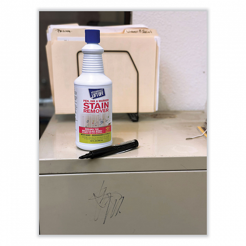 Lift Off #3: Pen, Ink and Marker Graffiti Remover, 32 oz Pour Bottle, 6/Carton (40903)