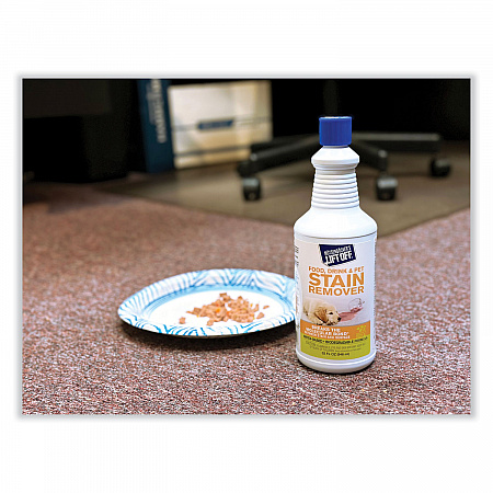 Food/Beverage/Protein Stain Remover, Unscented, 32 oz Pour Bottle, 6/Carton (40503)