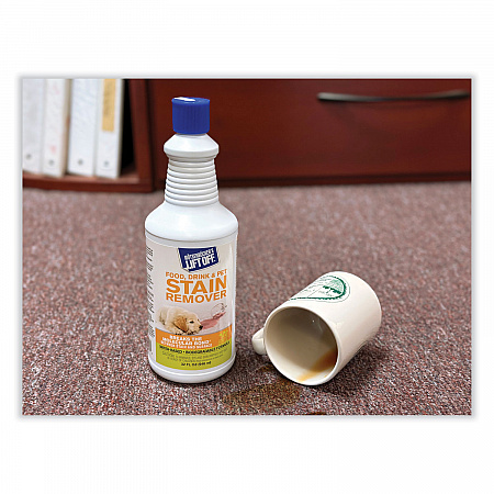 Food/Beverage/Protein Stain Remover, Unscented, 32 oz Pour Bottle, 6/Carton (40503)