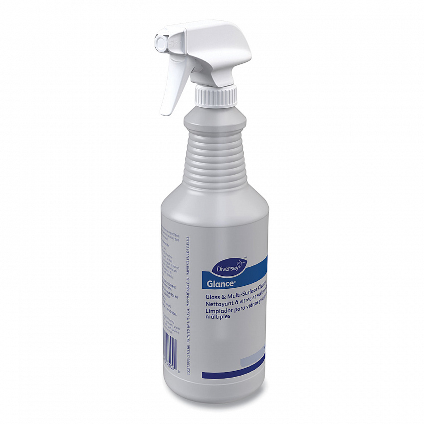 Glance Glass and Multi-Surface Cleaner Spray Bottle, 32 oz, Clear, 12/Carton (D1231138)