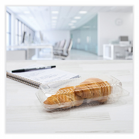 StayLock Clear Hinged Lid Containers, 4.5
