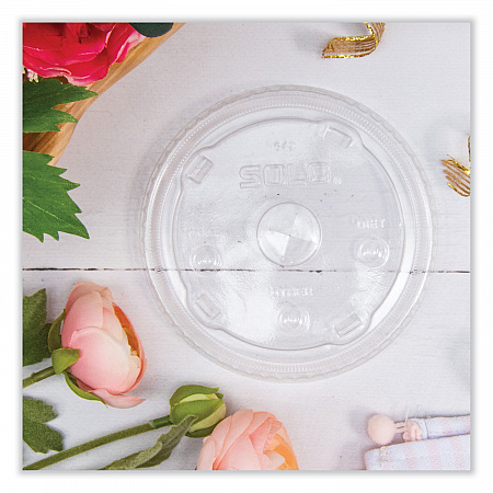 Plastic Cold Cup Lids, Fits 32 oz to 44 oz Cold Cups, Clear, 600/Carton (642TS)