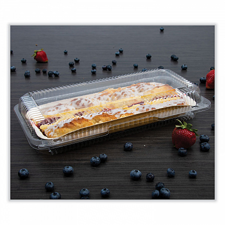StayLock Clear Hinged Lid Containers, 8 x 13.38 x 2.6, Clear, Plastic, 200/Carton (PET90UT1)