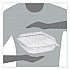 ClearSeal Hinged-Lid Plastic Containers, 9.3 x 8.83 x 3, Clear, 200/Carton (PET95PST1)