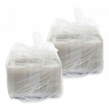 StayLock Clear Hinged Lid Containers, 8 x 13.38 x 2.6, Clear, Plastic, 200/Carton (PET90UT1)