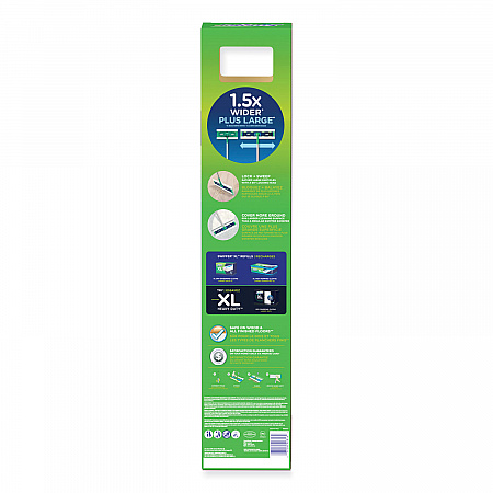 Sweeper Mop, XL Dry + Wet Sweeping Kit, 16.5 x 9 White Cloth Head, 46