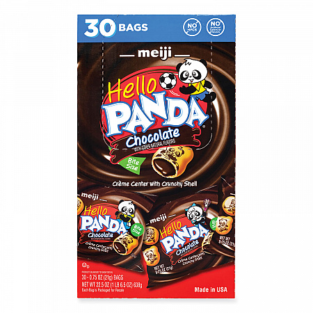 Hello Panda Chocolate Creme Filled Cookies, 0.75 oz Bag, 30 Bags/Carton (22002038)