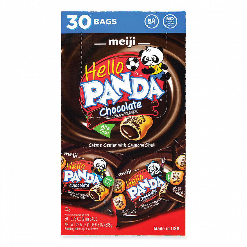 Hello Panda Chocolate Creme Filled Cookies, 0.75 oz Bag, 30 Bags/Carton (22002038)