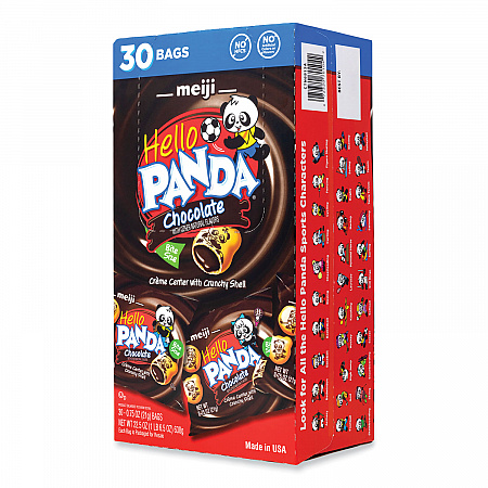 Hello Panda Chocolate Creme Filled Cookies, 0.75 oz Bag, 30 Bags/Carton (22002038)