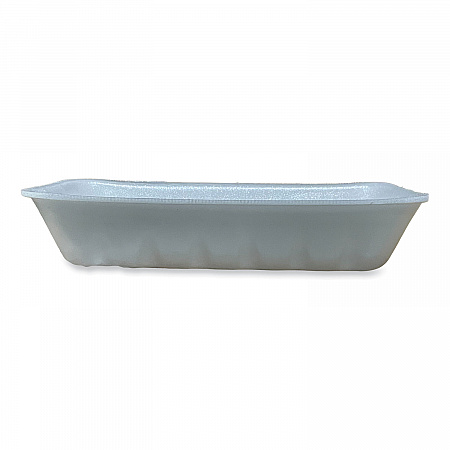 Meat Trays, #10K, 10.75 x 5.95 x 1.87, White, Foam, 250/Carton (10KWH)