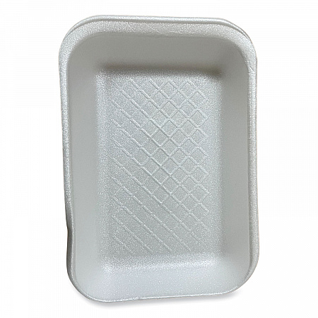 Meat Trays, #2D, 8.56 x 6.1 x 1.2, White, Foam, 500/Carton (2DWH)