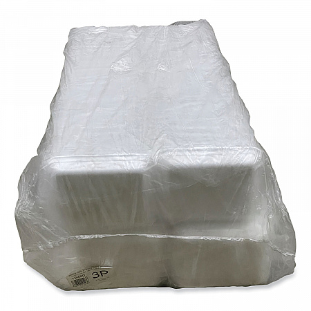 Meat Trays, #3P, 8.7 x 6.6 x 1.1, White, Foam, 400/Carton (3PWH)