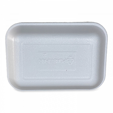 Meat Trays, #2, 8.5 x 6.03 x 1.11, White, Foam, 500/Carton (2WH)