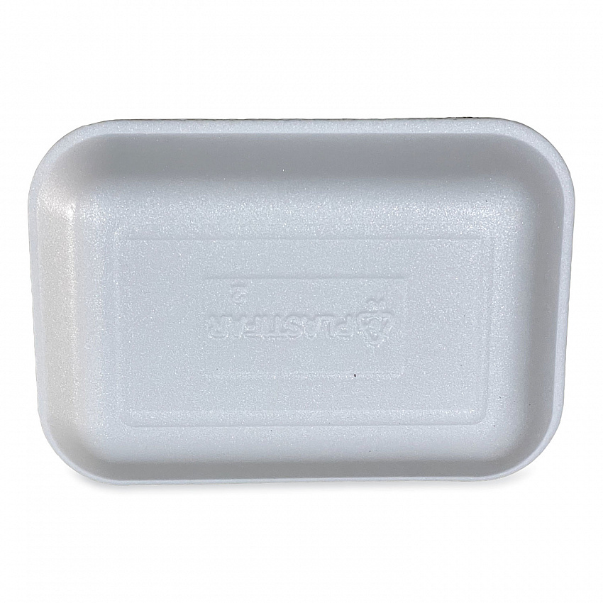 Meat Trays, #2, 8.5 x 6.03 x 1.11, White, Foam, 500/Carton (2WH)
