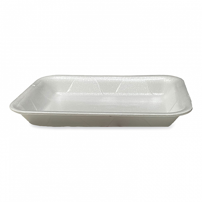Meat Trays, #4P, 9.5 x 7.19 x 1.2, White, Foam, 500/Carton (4PWH)