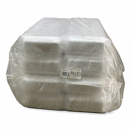 Meat Trays, #1.5, 8.38 x 3.94 x 1.1, White, Foam, 1,000/Carton (15WH)