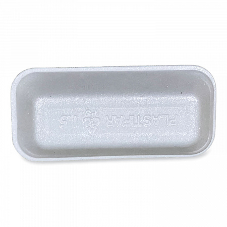 Meat Trays, #1.5, 8.38 x 3.94 x 1.1, White, Foam, 1,000/Carton (15WH)
