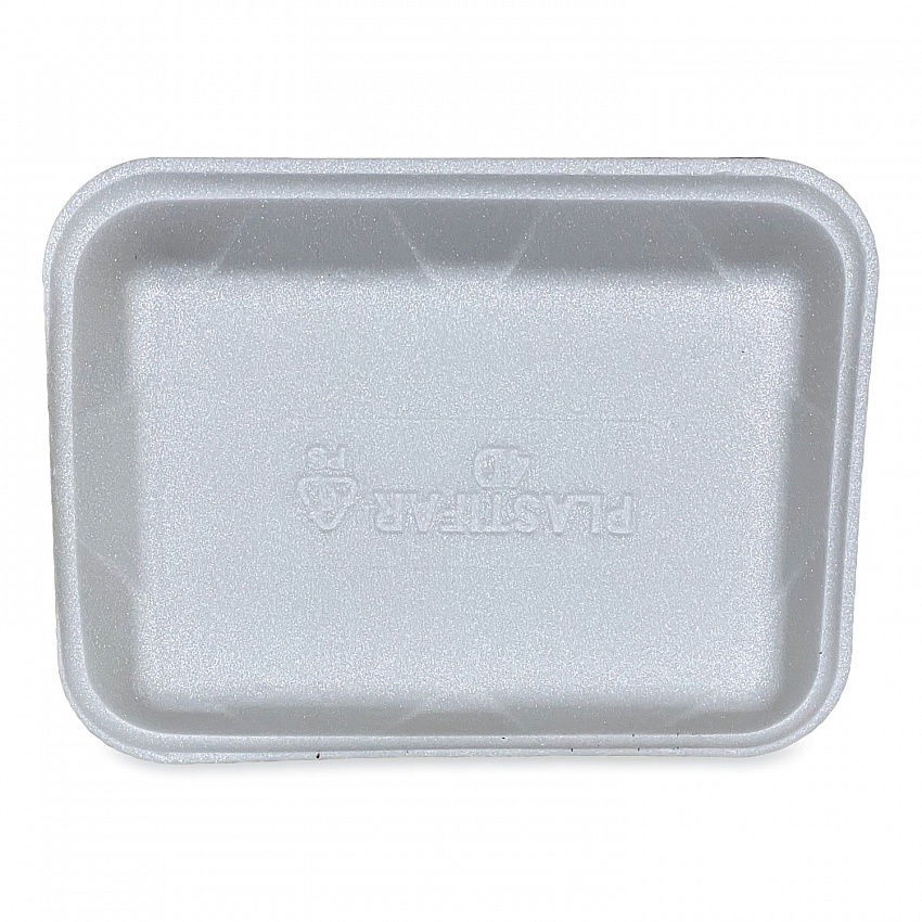 Meat Trays, #4D, 9.47 x 7.12 x 1.32, White, Foam, 500/Carton (4DWH)