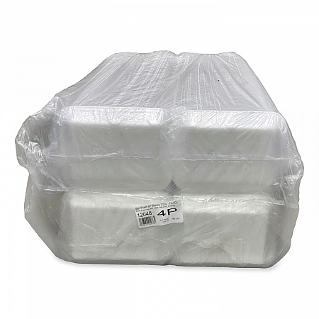 Meat Trays, #4P, 9.5 x 7.19 x 1.2, White, Foam, 500/Carton (4PWH)