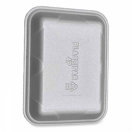 Meat Trays, #4P, 9.5 x 7.19 x 1.2, White, Foam, 500/Carton (4PWH)