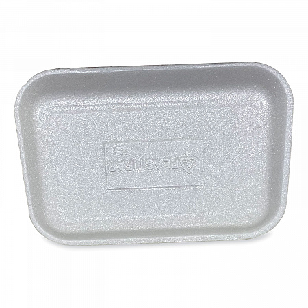 Meat Trays, #2S, 8.5 x 6 x 0.7, White, Foam, 500/Carton (2SWH)