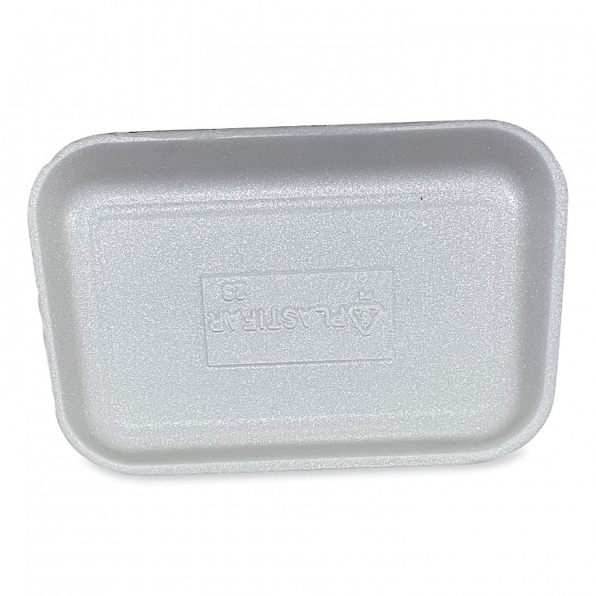 Meat Trays, #2S, 8.5 x 6 x 0.7, White, Foam, 500/Carton (2SWH)