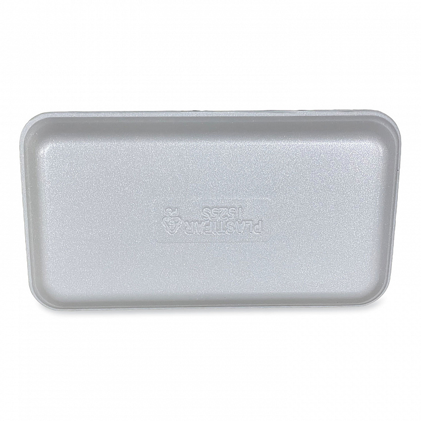 Meat Trays, #1525, 14.5 x 8 x 0.75, White, Foam, 250/Carton (1525WH)