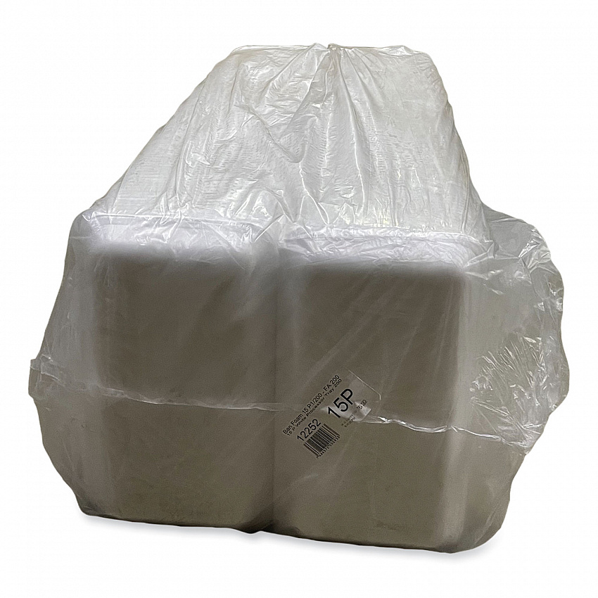 Meat Trays, #15P, 14.44 x 7.88 x 1.37, White, Foam, 200/Carton (15PWH)