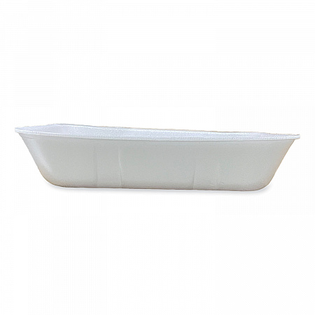 Meat Trays, #20K, 12 x 8.7 x 2.45, White, Foam, 125/Carton (20KWH)