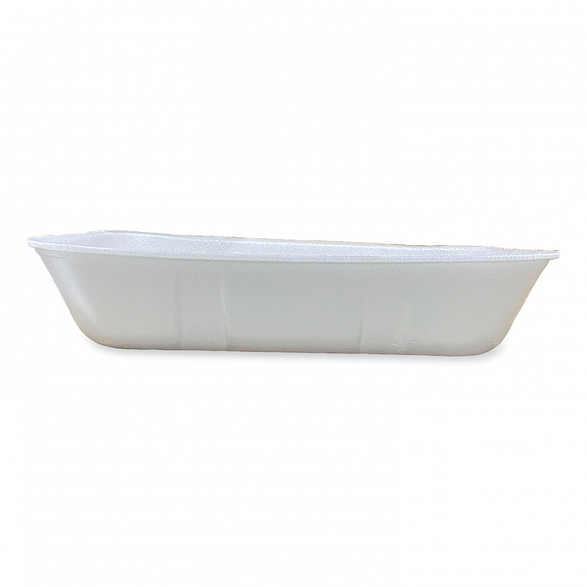 Meat Trays, #20K, 12 x 8.7 x 2.45, White, Foam, 125/Carton (20KWH)