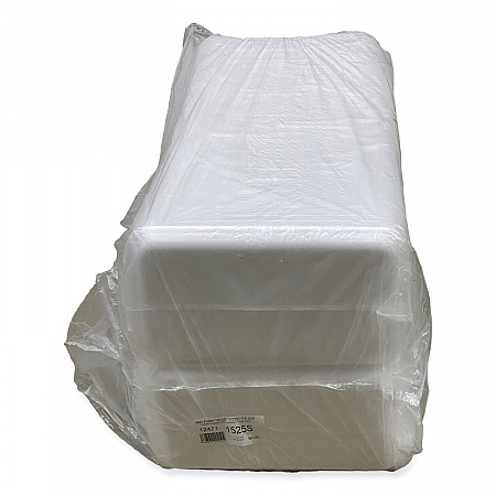Meat Trays, #1525, 14.5 x 8 x 0.75, White, Foam, 250/Carton (1525WH)