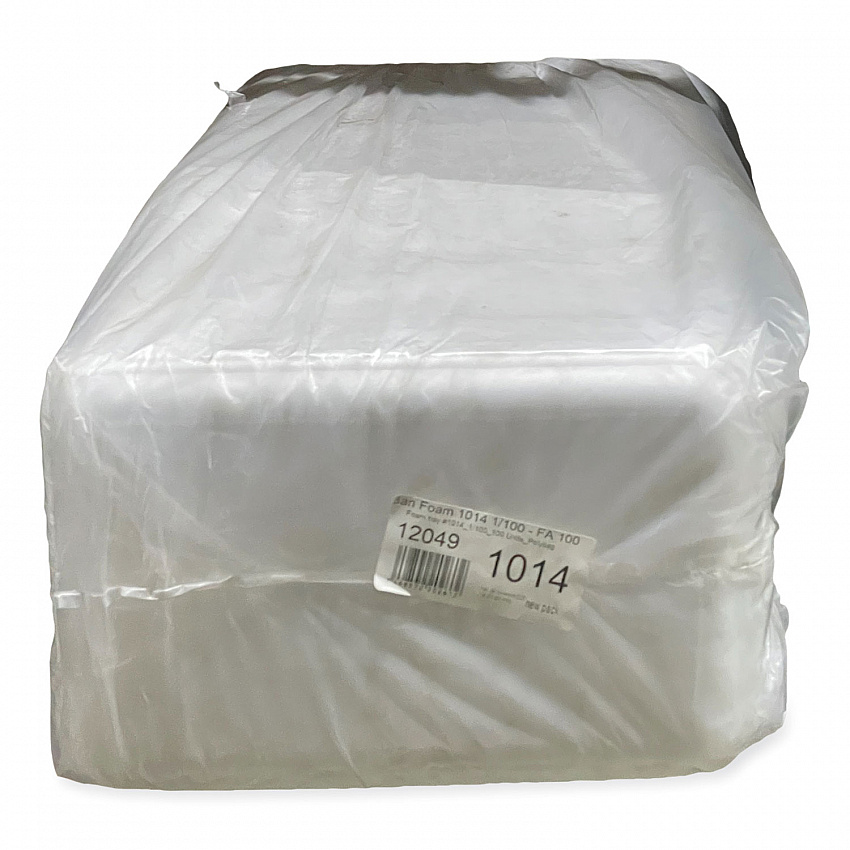 Meat Trays, 13.81 x 9.25 x 0.71, White, Foam, 100/Carton (1014WH)
