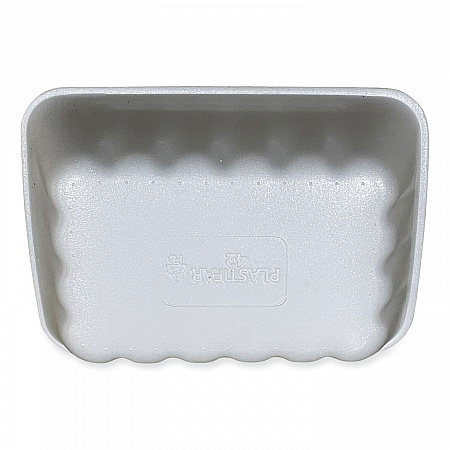 Meat Trays, #42K, 8.75 x 6.32 x 2.25, White, Foam, 252/Carton (42WH)
