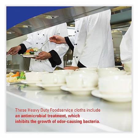 X80 Foodservice Towel, Kimfresh Antimicrobial Hydroknit, 12 x 23.4, Unscented, White/Blue Stripe, 150/Carton (06280)